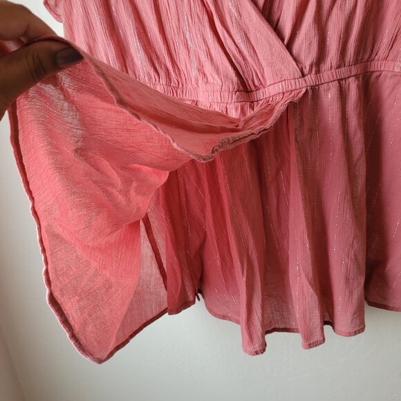 Lane Bryant Sparkle Thread V-Neck Top - Picture 7 of 8